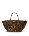 Demellier Midi New York Calf Hair Tote In Brown