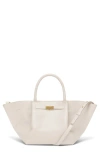 Demellier Womens Off White The Midi New York Leather Tote Bag In Off White