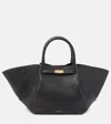 Demellier Midi New York Leather Tote Bag In Black