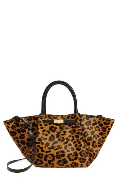 Demellier Midi New York Leopard Print Calf Hair Tote