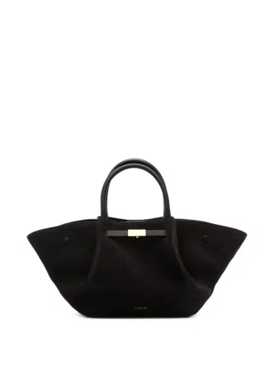 Demellier Midi New York Suede Tote Bag In Brown