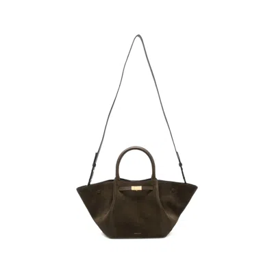 Demellier Midi New York Suede Tote Bag In Brown
