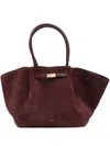 Demellier Tote Bag New York Medium Aus Veloursleder In Red