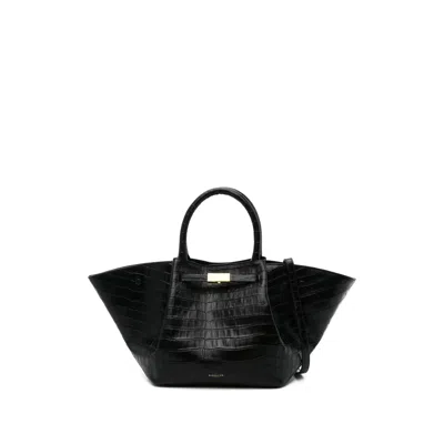 Demellier Midi New York Tote Bag In Black