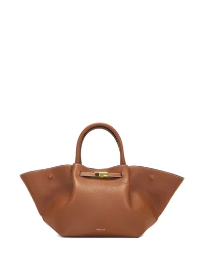 Demellier Midi New York Tote Bag In Brown