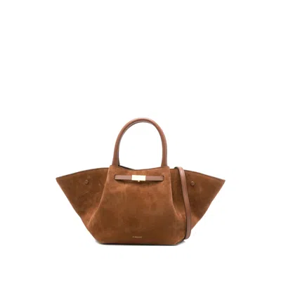 Demellier Midi New York Tote Bag In Brown