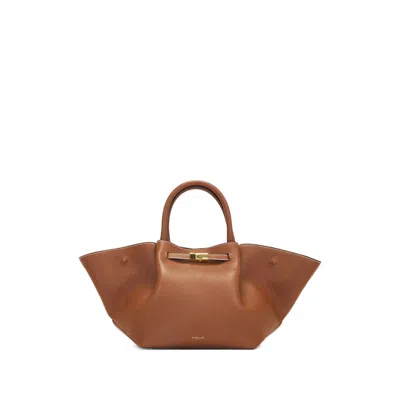 Demellier Midi New York Tote Bag In Brown