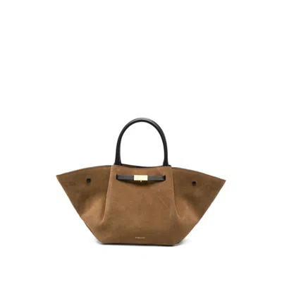 Demellier Midi New York Tote Bag In Brown