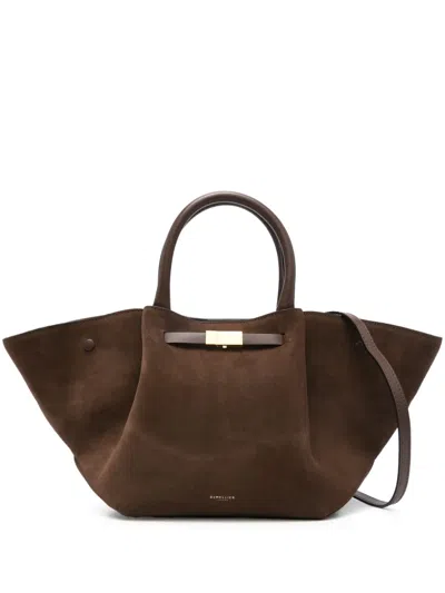 Demellier Midi New York Tote Bag In Brown
