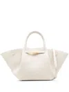 Demellier Womens Off White Croc Effect The New York Suede Tote Bag In White