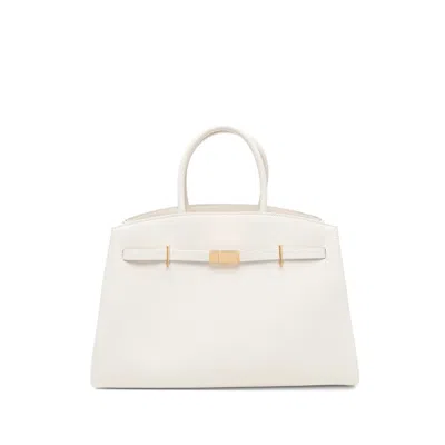 Demellier Midi The Hudson Bar-detail Tote Bag In Neutral