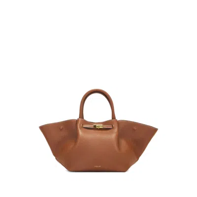 Demellier Midi Tote Bag In Brown