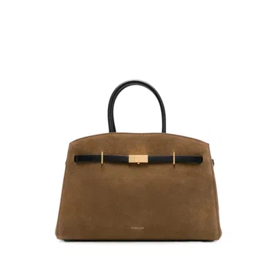 Demellier Midi Tote Bag In Brown
