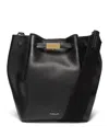 Demellier Large The New York Bucket Bag In Black/gold