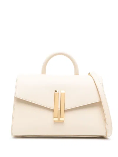 Demellier Neutral The Midi Montreal Leather Tote Bag In Neutrals