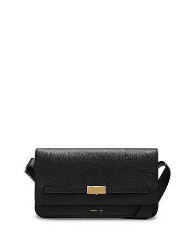 Demellier New York Convertible Leather Crossbody In Black