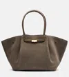 Demellier New York D90 Suede Tote Bag In Green