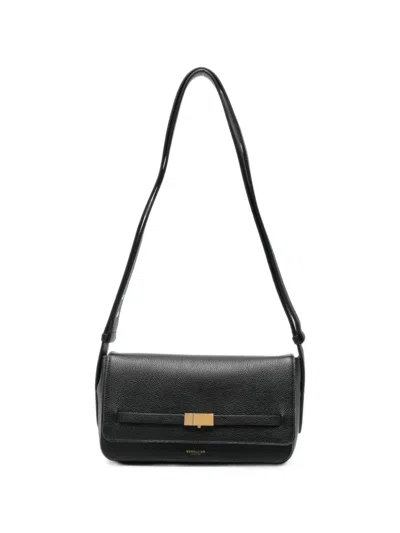 Demellier New York Grained Leather Crossbody Bag In Black