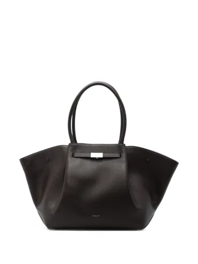 Demellier New York Grained Leather Small Tote Bag In Black