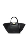 Demellier New York Leather Tote In Black