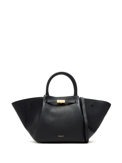 Demellier New York Leather Tote In Black