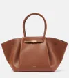 Demellier New York Large Leather Tote Bag In Beige