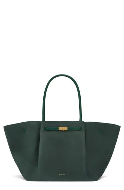 Demellier New York Suede Tote Bag In Forest Green