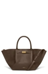 Demellier New York Leather East/west Tote In Mocha/mocha