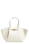 Demellier New York Leather East/west Tote In White