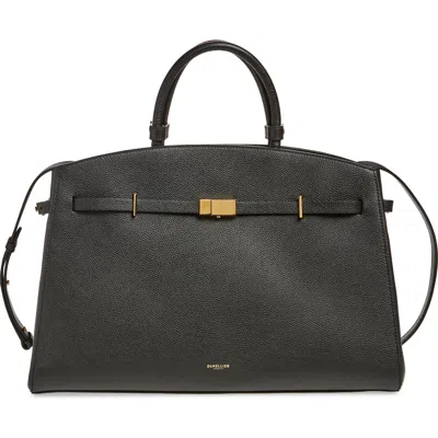 Demellier New York Leather Satchel In Black Tones