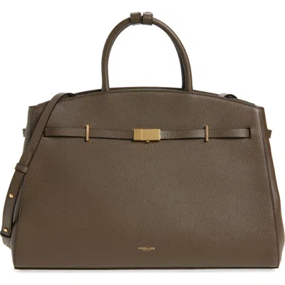Demellier New York Leather Satchel In Green