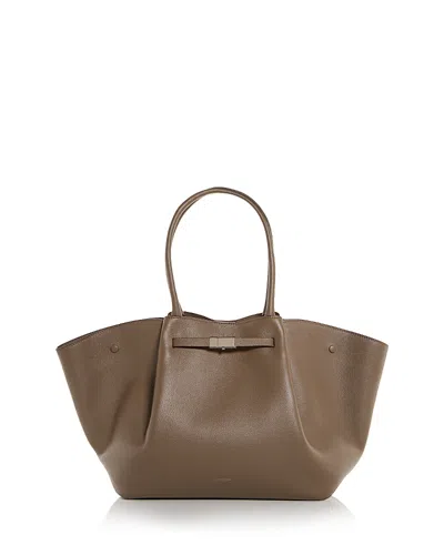 Demellier New York Leather Tote In Brown
