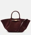 Demellier Tote Bag New York Medium Aus Veloursleder In Red