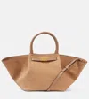Demellier New York Midi Croc-effect Leather Tote Bag In Beige
