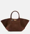 Demellier New York Midi Suede Tote Bag In Mocha