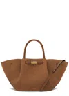 Demellier New York Midi Suede Tote In Brown