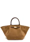 Demellier New York Midi Suede Tote In Caramel