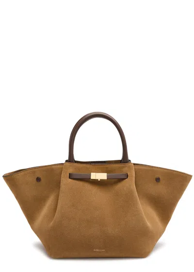 Demellier New York Midi Suede Tote In Caramel