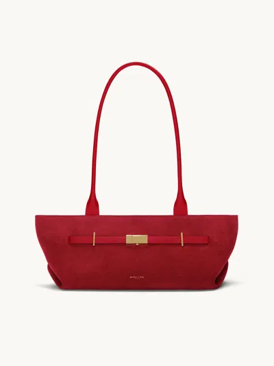 Demellier New York Shoulder Bag Red Berry In Purple