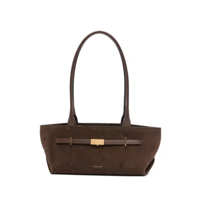 Demellier New York Suede Tote Bag In Brown