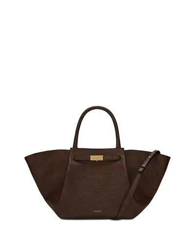 Demellier New York Suede Tote In Brown