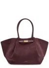 Demellier New York Suede Tote In Burgundy