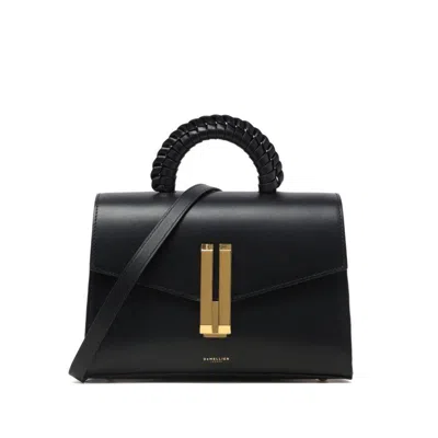 Demellier Nano Montreal Leather Shoulder Bag In Black