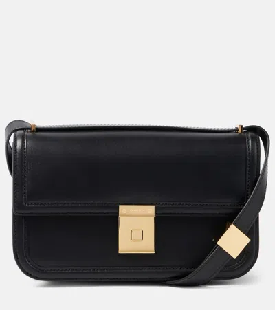 Demellier Paris Leather Shoulder Bag In Black