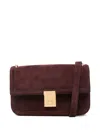 Demellier Womens Burgundy F02 Paris Suede Cross-body Bag In Burgundy