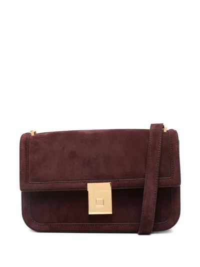 Demellier Paris Suede Cross Body Bag In Red