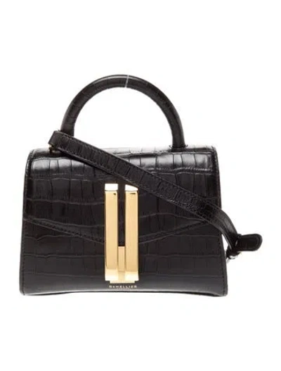 Pre-owned Demellier Patent Leather Montreal Nano In Black