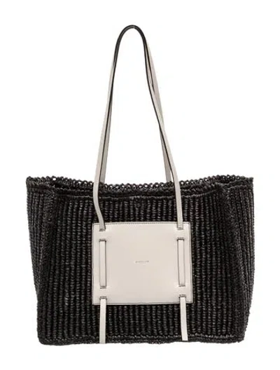Pre-owned Demellier Raffia Capri In Black