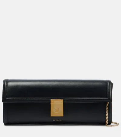Demellier Seville Mini Leather Clutch In Black