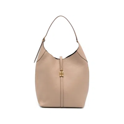 Demellier Sien Bucket Bag In Taupe